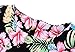 Women's Sleeveless Vintage Rockabilly Swing Hawaiian Floral Print Dress, Black, USA 2-4 (Tag S)