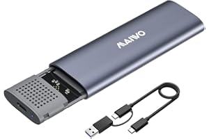 MAIWO M.2 NVMe SSD Enclosure, USB 3.1 GEN2 10Gbps Support UASP Trim, 4TB Capacity, Tool Free M.2 NVMe PCIe SSD to USB-C Adapter Reader Case