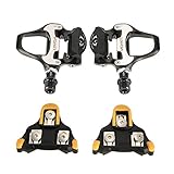 Lixada Bike Pedals,Bicycle Pedals SPD-SL Single-sided Clipless Bicycle 6 Degree Float Pedals Biking Cycling Pedal Clip-in Pedalsp-in Pedals
