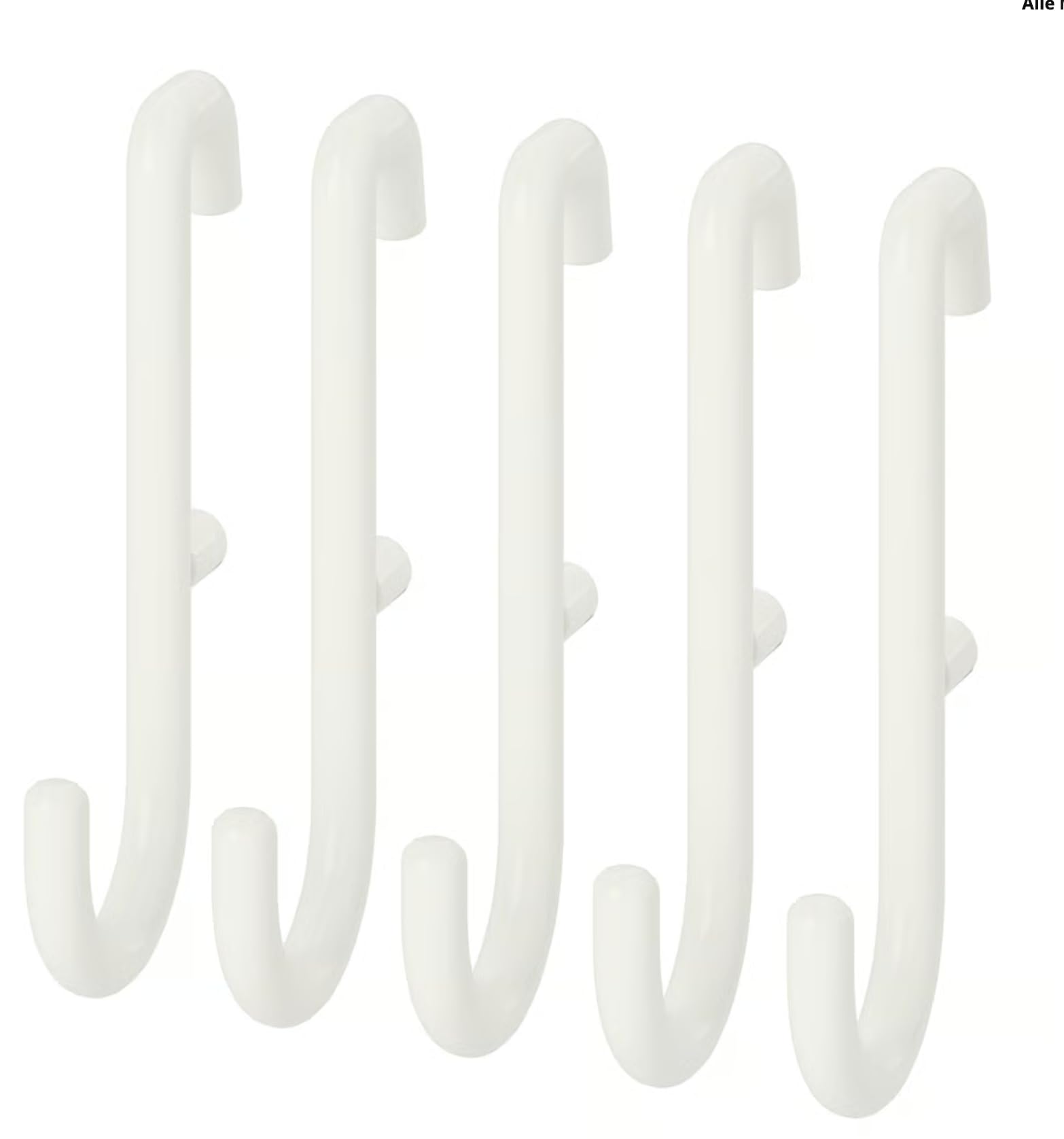 IKEA Steel,Epoxy/polyester Skadis Hook White / 5 Pack 203.208.02