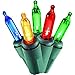 Holiday Essence - Set of 140 Indoor Multi-Color Musical Christmas Lights - Plays 25 Classical Holiday Songs - 8 Function Chaser - Green Wire - 31.2 Ft Wire Length, 2