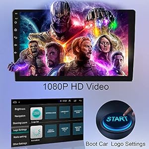 ANKEWAY 10,1 Pollici Android 9,1 Autoradio 2 DIN GPS Navigation Bluetooth/WiFi Car Stereo, 1080P HD Touch Screen Sistema… - immagine 6