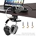 Headphone Stand with USB Hub COZOO Under Desk Headset Hanger Mount Dual Hook Holder with 3 USB Ports(usb3.0+usb2.0) and 3.5mm Jack AUX Port(Audio/Mic) External Sound Card for Gamer, DJ Earphonethumb 4