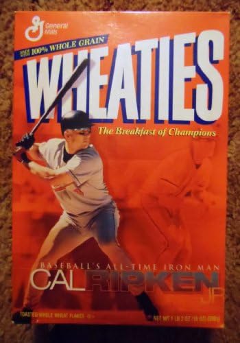 2001 Wheaties 18 Oz. Cal Ripken"Baseball's All-Time Iron Man" Full Box of Cereal