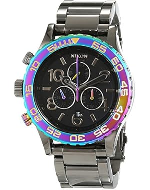 The 42-20 Black Dial SS Chronograph Quartz Ladies Watch A037-1698