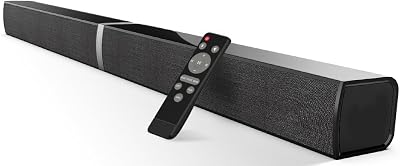 Barre de Son 2.0 canaux pour téléviseurs, Barre de Son 2 en 1 Divisible 32 Pouces pour TV Barre de Son Bluetooth avec 3 Modes EQ et Son Surround 3D, Barres de Son Arc/Optique/AUX, 1pcs