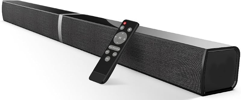 Barre de Son 2.0 canaux pour téléviseurs, Barre de Son 2 en 1 Divisible 32 Pouces pour TV Barre de Son Bluetooth avec 3 Modes EQ et Son Surround 3D, Barres de Son Arc/Optique/AUX, 1pcs — photo 1 sur 8