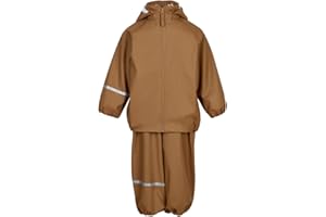 CeLaVi Kids Waterproof Eco Friendly Rain, Mud, Snow Suit - Detachable Hood, Reflective Stripes for Boys/Girls