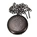 Vintage Hollow Roman Flower Alloy Black Men Women Pocket Watch DDStore