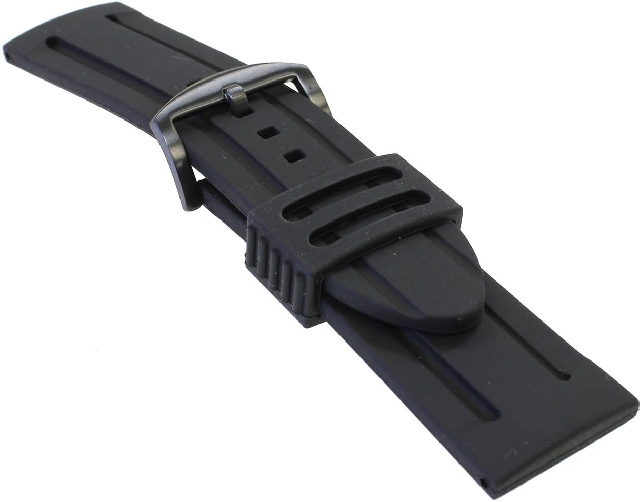 Cheap Good Rubber 22 mm Watch Wristband CX328015BSWH_K0029694