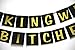 Hatcher lee Drinking With My Bitches banner - Hanging Pennant Party Banner Decorations Bachelorette Party Decorations - Engagement Party Decorations Black