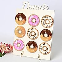 Nobgum Wooden Donuts Stand, Doughnut Stand Display Holder for Wedding Patry Birthday Decorations,Kitchen,Shop,Dount Hole Baker,Kids Mini Donuts Favors,Donut Parties,Sweets Tables,Baby Showers