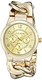 Akribos XXIV Women's AK531YG Ultimate Quartz Multifunction Gold-tone Twist Chain Bracelet Watch