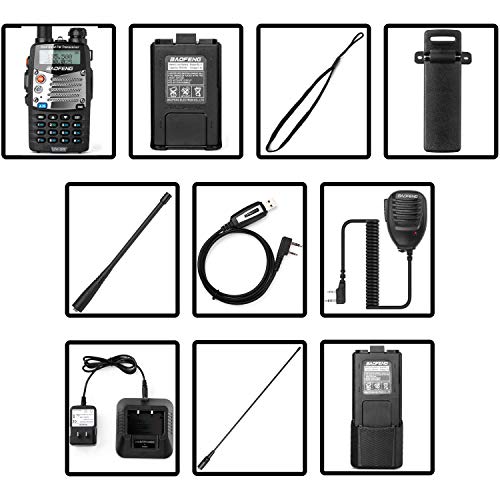 BaoFeng UV5R Pro Ham Radio with 2 Rechargeable Battery, DualBand 2