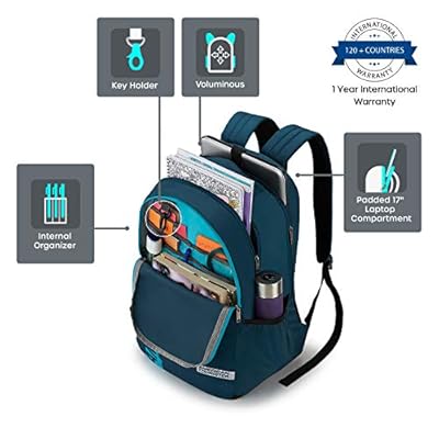 American Tourister Spin 49 cms Teal Laptop Backpack (FS0 (0) 11 001)