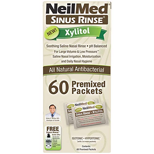NeilMed Sinus Rinse Premixed Refill Packets with Xylitol, 60ct