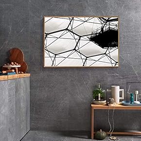 Floating Framed for Living Room Bedroom Black and...