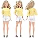 E-TING Handmade Doll Clothes Office Style Wears Casual Clothing for Girl Dolls (3 Sets Linen/Cotton Blended Fabric Clothing)