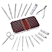 Manicure Kit Firbon 18 in 1 Stainless Pedicure Set with Travel Leather Case (Brown)