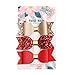 Baby Girl Hair Clips, Bows Barrettes Fully Lined Alligator Clip Hair Accessories for Girls (H-9pack Pink& Red& Golden& Watermelon Red& Blue& Brown& Green&turmeric&grass Green)