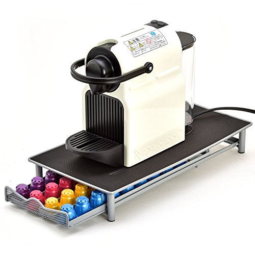 【Caps Racks】 ネスレ ネスプレッソ nespresso 専用 カプセルホルダー 収納 ラック 引き出し式 40カプセル用 シルバー商品画像