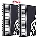 WOGOD Music Sheet File Paper Documents Storage Folder Holder Plastic.A4 Size,40 Pockets (2 Pack Black)