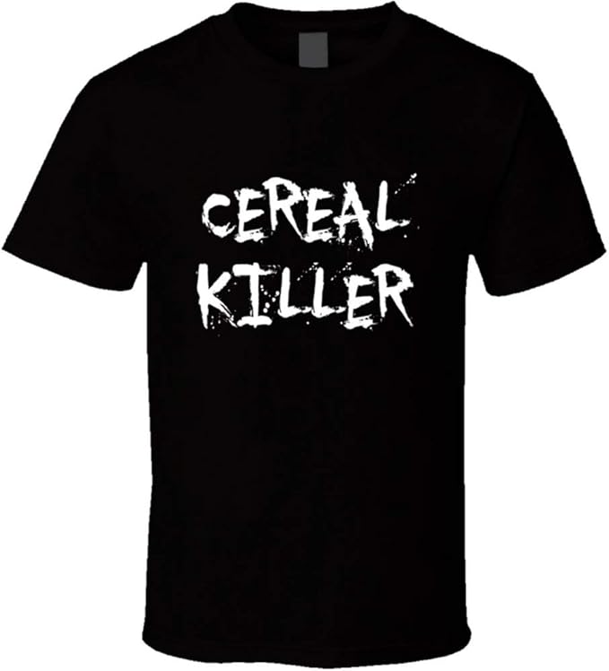 Cereal Killer Tee Funny Serial Killer Halloween Costume T Shirt Black