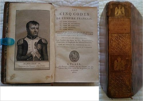 Amazon Fr Code Napoleon Les Cinq Codes De L Empire Francais 1812 Reliure D Epoque Portrait Napoleon Livres