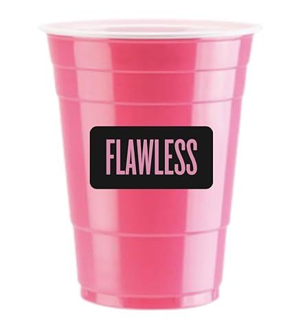 Red Celebration Rosa Bechern Flawless Logo 50 x Pink Cups - Beer Pong American Party tassen Original 500 ml - Student & Gebur