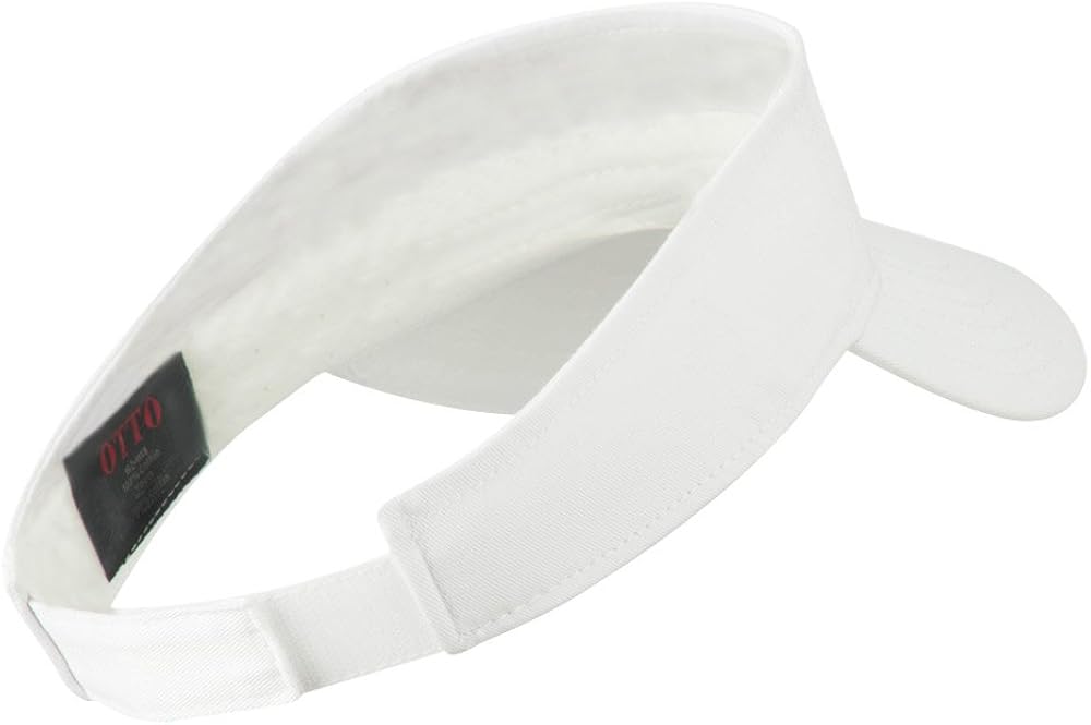 Youth Cotton Sun Visor - White OSFM: Clothing