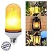 Led Flame Effect, True Fire Color Light Bulb, Flickering Candle Simulated Flickering Fire Atmosphere Decorative Lamps for Garden, Kitchen, Outdoors & Indoors