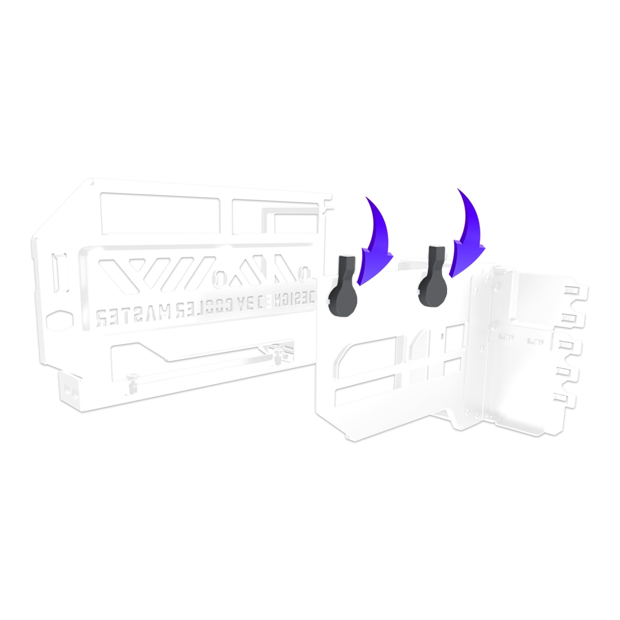 Cooler Master Vertical GPU Card Holder Kit V3 White , PCIe 4.0 5.0 Motherboards GPUs RTX 5090 RX 9070 XT, ABS Casing, 165mm Length, Modula Adjustable for E-ATX ATX Micro ATX Case