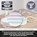 FYZUX 80-Count Disposable Paper Plates, Multi-Colored Pastel Stripes Design, 9 Inches