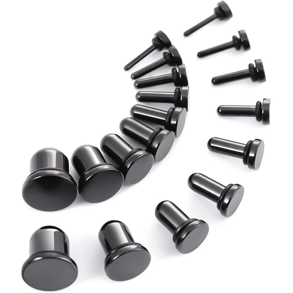 Mesnt 1 Paire Ecarteur Oreilles 6mm, Forme en V Oreille Expander Piercing en Acier Inoxydable, Argent