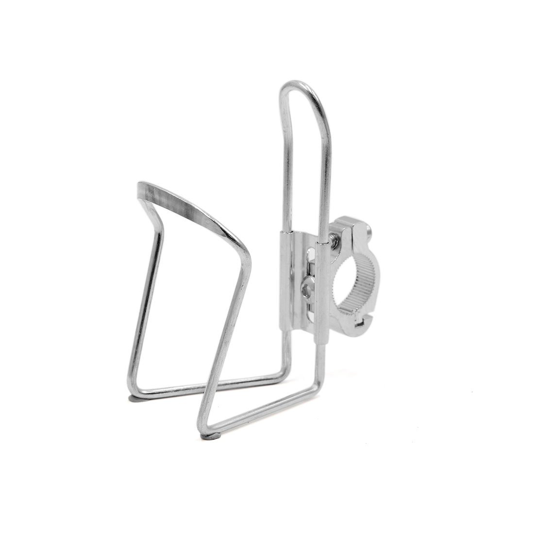 sourcing map Silver Tone Aluminum Alloy Handlebar Water Bottle Holder Cage for Cycling Bike Bicycle