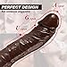 Realistic Dildo, Huge Penis with Strong Suction Cup for Hand-Free Play Vagina G-spot Anal Simulate, Big Cock with Curved Shaft and Balls for Women Masturbation