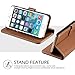 TUCCH iPhone 7 Wallet Case, iPhone 8 Case, Premium PU Leather Case Book Cover with Card Slot, Stand Holder and Magnetic Closure [TPU Interior Protective Case] Compatible with iPhone 7/8, Brown