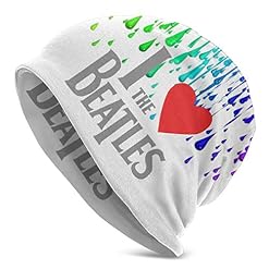 Homme Femme I Love The Beatles Logo Skull Cap – Casquette de Baseball Hat Beanie Chapeau pour Femme Hommes - Les Beatles, Paul McCartney, John Lennon, RIngo Starr, George Harrison
