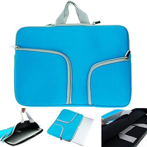 SUNKY - 13 inch Slim Zipper Neoprene Notebook Ultrabook Sleeve Pouch Case Cover for HP Dell Toshiba ASUS Sony Lenovo Samsung All Laptop 13" Macbook Pro Retina Chromebook -Blue