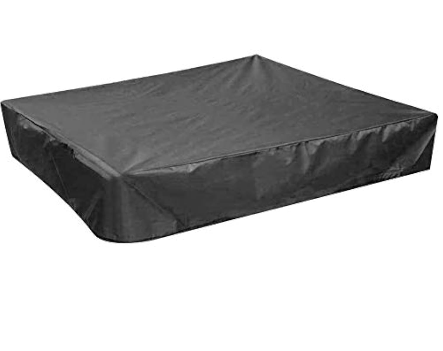 PERFETSELL Sandbox Cover Square Waterproof Sand Pit Cover Dustproof Protection 120x120cm Sandpit Pool Covers Black Sandbox Canopy with Drawstring Avoid the Sand and Toys Contamination