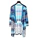 Gillberry Women Irregular Stripe Shawl Kimono Cardigan Tops Cover up Blouse (S, Multicoloured)