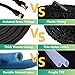 50ft Garden Hose - Expandable Water Hose with 9 Function Spray Nozzle, Triple Latex Core, 3/4