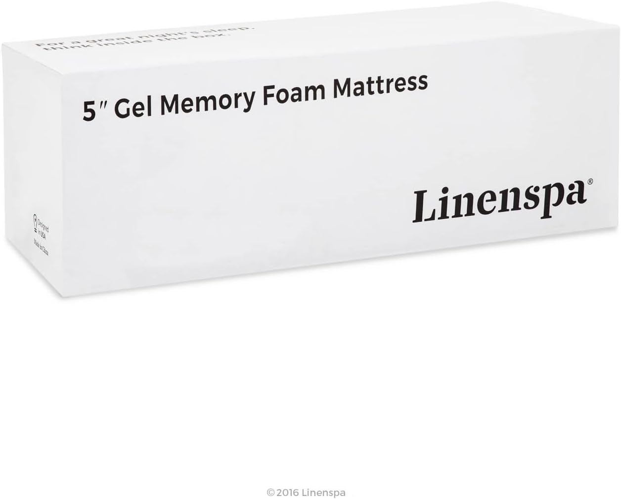 Linenspa 5" Gel Memory Mattress, Twin, White: Furniture & Decor
