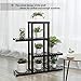 SONGMICS Bamboo Plant Stand, Flower Shelf, 4-Tier Pots Holder Display Rack Utility Shelving Unit Storage Rack for Living Room Balcony Hallway Bathroom Brown UBCB91BR