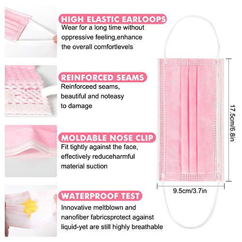 Face Mask Multicolored Disposable Face Masks 3 Ply Mask NonWoven Soft