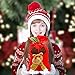 OurWarm Christmas Gift Bags Bulk, 3 Pcs Drawstring Gift Bags Large with 3D Santa Claus Snowman Reindeer, Reusable Christmas Treat Bags Goody Bags Burlap Sack for Xmas Party Supplies(15 X 8 Inches)