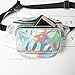 Dolores Women Fashion Hologram Laser Waist Bag Fanny Pack Zipper Waterproof Chest Pack Bum Bag Beach Purse, Silver