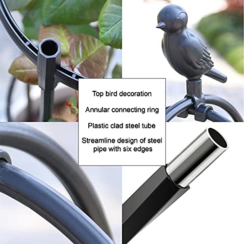 MOOVGTP Garten-Rankgitter für Kletterpflanzen, 1,8 m Metall-Spalier Blumenstütze Garten Obelisk Spalier Schmiedeeisen… – Bild 8