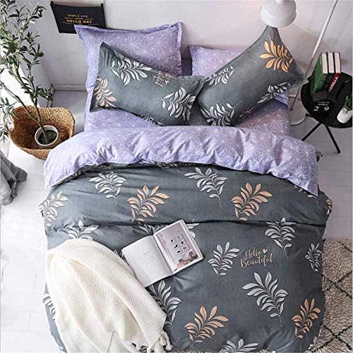 Bedding Duvet Cover Set Super King Bedclothes Flat Sheet Adults Bedding Set F 220x240cm
