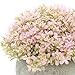 Velener Mini Plastic Artificial Pine Ball Topiary Plant with Pots for Home Decor (Pink Clover)